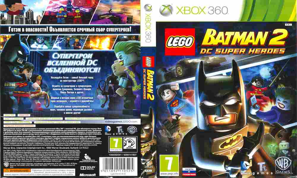 Игра Lego BATMAN 2 dc super heroes, Xbox 360, 176-167, Баград.рф
